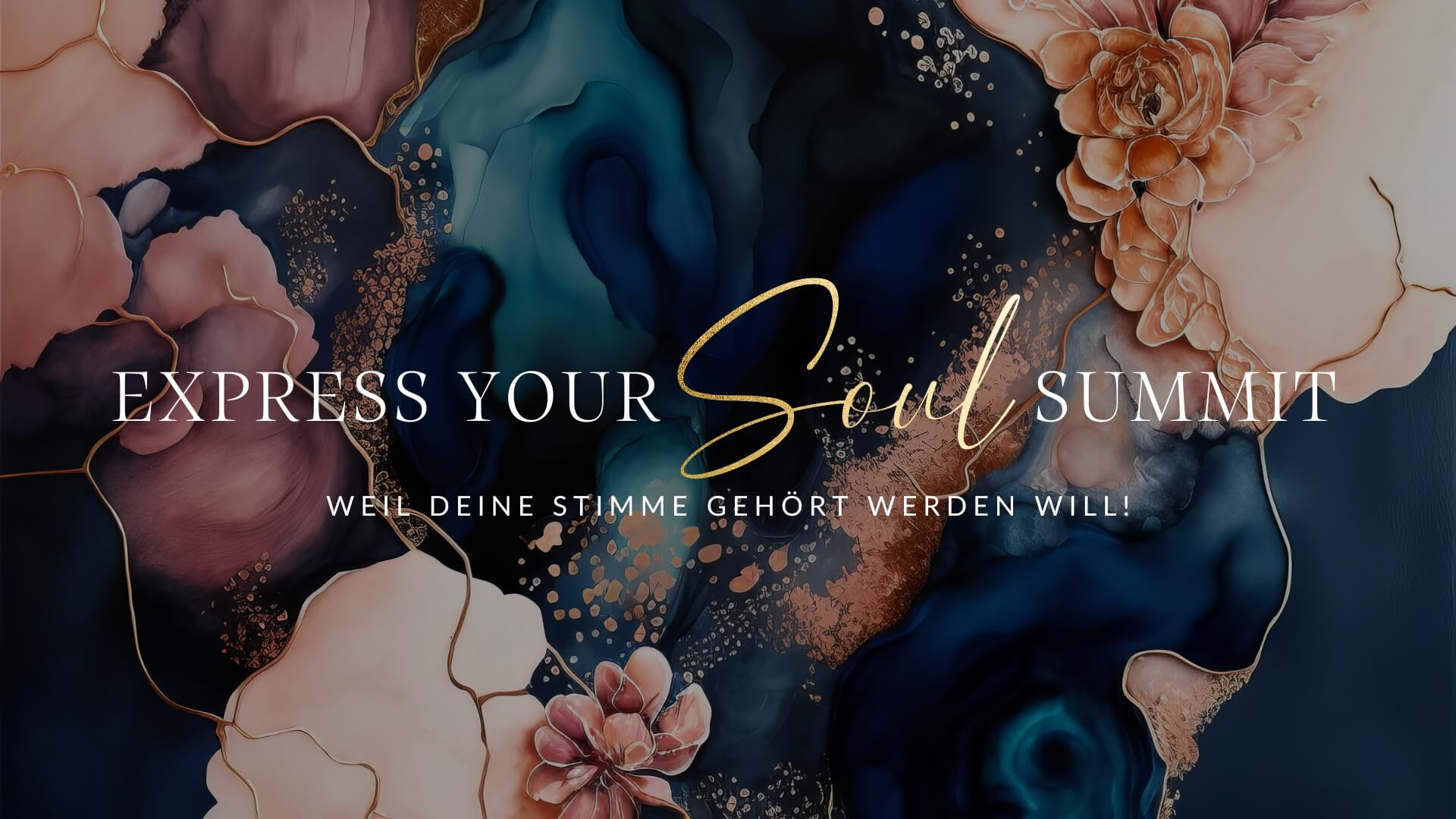 Express Your Soul Summit Produktbild mit Titel auf rosa rosigen Hintergrund